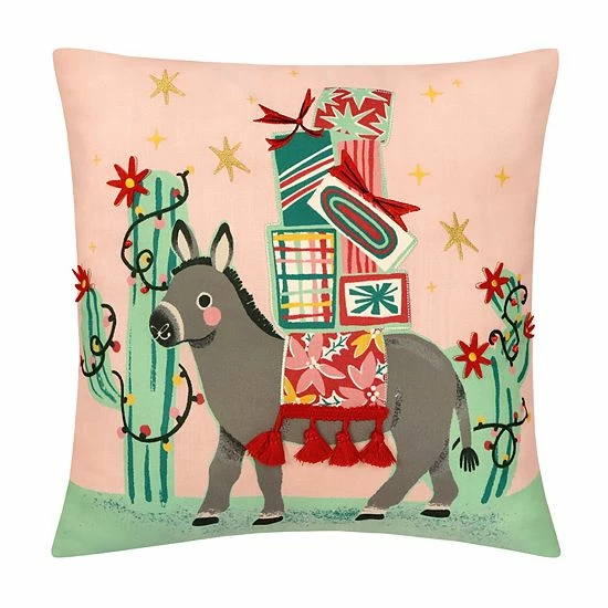 St. Nicholas Square® Burro Throw Pillow 1 St. Nicholas Square® Burro Throw Pillow