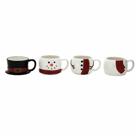 St. Nicholas Square® Yuletide 4-pc. Stacking Snowman Mug Set 3 St. Nicholas Square® Yuletide 4-pc. Stacking Snowman Mug Set - Image 3