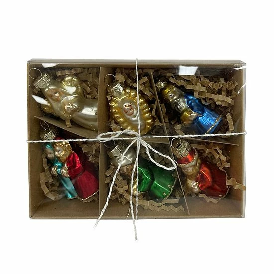 St. Nicholas Square® Glass Nativity Mini Christmas Ornament 6-pack Set 2 St. Nicholas Square® Glass Nativity Mini Christmas Ornament 6-pack Set - Image 2