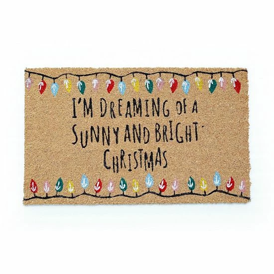 St. Nicholas Square® Sunny Christmas 18'' X 30'' Coir Doormat 1 St. Nicholas Square® Sunny Christmas 18'' X 30'' Coir Doormat