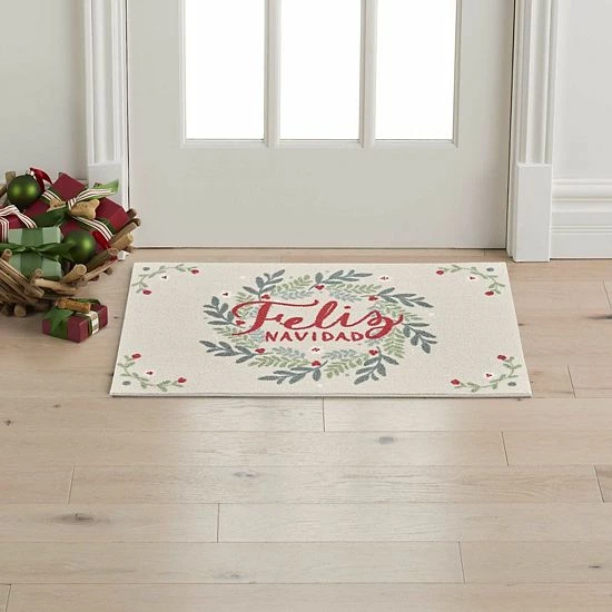 St. Nicholas Square® Feliz Navidad Holiday 19.5'' X 30'' Accent Rug 2 St. Nicholas Square® Feliz Navidad Holiday 19.5'' X 30'' Accent Rug - Image 2