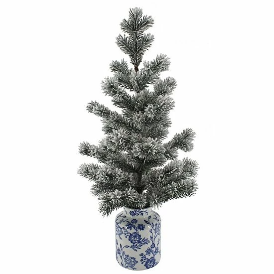 St. Nicholas Square® Artificial Flocked Tree Floor Decor 1 St. Nicholas Square® Artificial Flocked Tree Floor Decor