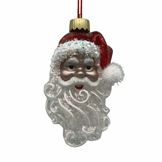 St. Nicholas Square® LED Medium Skin Tone Santa Christmas Ornament 2 St. Nicholas Square® LED Medium Skin Tone Santa Christmas Ornament - Image 2