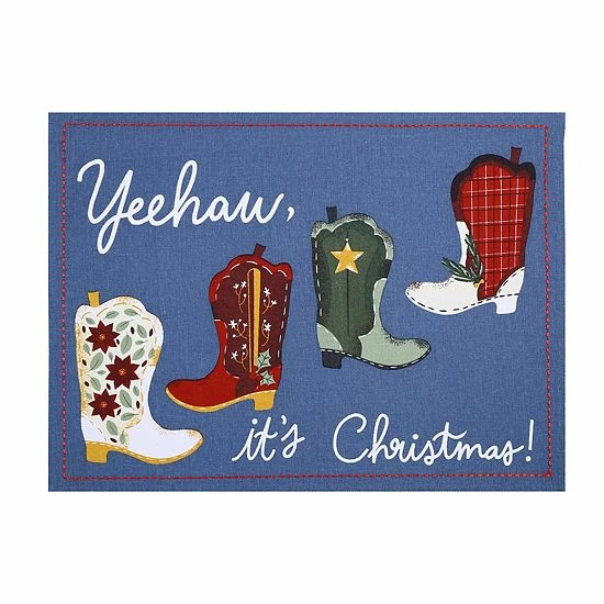 St. Nicholas Square® Yeehaw Christmas Placemat 1 St. Nicholas Square® Yeehaw Christmas Placemat