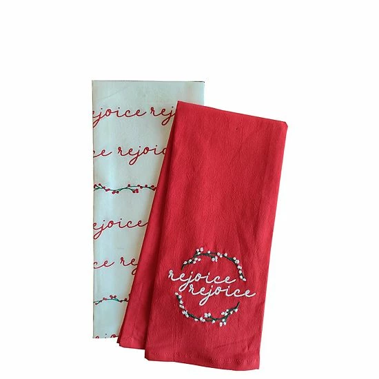 St. Nicholas Square® Rejoice Holiday Tea Towel 2-pk. 2 St. Nicholas Square® Rejoice Holiday Tea Towel 2-pk. - Image 2