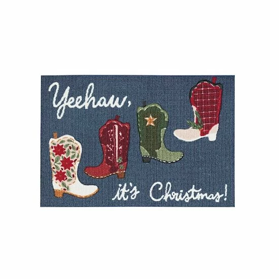 St. Nicholas Square® Yeehaw, It's Christmas Holiday 19.5'' X 30'' Accent Rug 1 St. Nicholas Square® Yeehaw, It's Christmas Holiday 19.5'' X 30'' Accent Rug