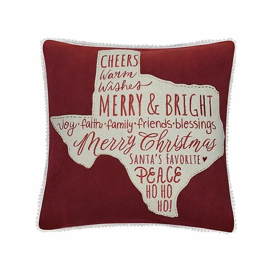 St. Nicholas Square® Texas Patch Throw Pillow 1 St. Nicholas Square® Texas Patch Throw Pillow
