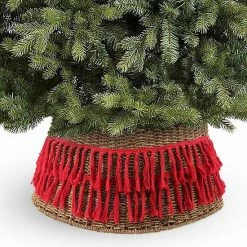 St. Nicholas Square® Tree Collar With Red Fringe