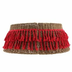 St. Nicholas Square® Tree Collar With Red Fringe -St. Nicholas Square Shop unnamed file 2275