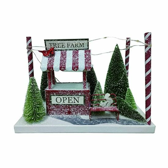 St. Nicholas Square® LED Paper Tree Farm Table Decor 2 St. Nicholas Square® LED Paper Tree Farm Table Decor - Image 2