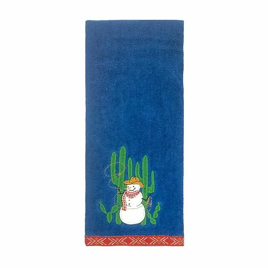St. Nicholas Square® Texas Snowman Hand Towel 1 St. Nicholas Square® Texas Snowman Hand Towel