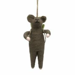 St. Nicholas Square® Felted Wool Garden Mouse Christmas Ornament