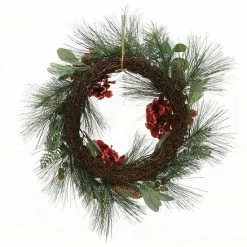 St. Nicholas Square® Artificial Hydrangea Pine Wreath -St. Nicholas Square Shop unnamed file 2496