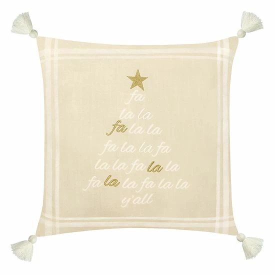 St. Nicholas Square® Fa La La Throw Pillow 1 St. Nicholas Square® Fa La La Throw Pillow