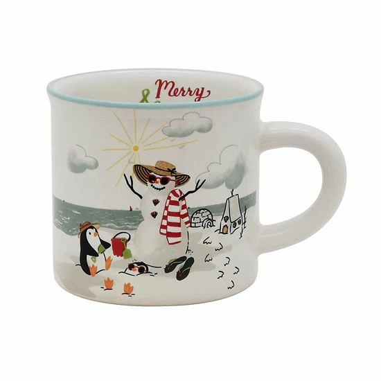 St. Nicholas Square® Holiday Beach Scene Mug 1 St. Nicholas Square® Holiday Beach Scene Mug