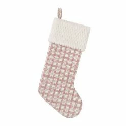 St. Nicholas Square® Southern Charm Pink Stocking With Faux Fur Cuff