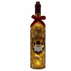St. Nicholas Square® HO HO Howdy LED Wine Bottle
