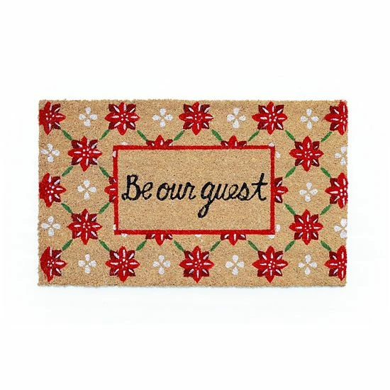 St. Nicholas Square® Be Our Guest 18'' X 30'' Coir Doormat 1 St. Nicholas Square® Be Our Guest 18'' X 30'' Coir Doormat