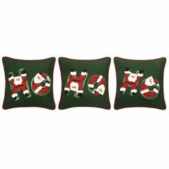 St. Nicholas Square® Ho Ho Ho 3 Pack Throw Pillow Set Santa Light Skin Tone -St. Nicholas Square Shop unnamed file 268