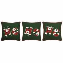 St. Nicholas Square® Ho Ho Ho 3 Pack Throw Pillow Set Santa Light Skin Tone -St. Nicholas Square Shop unnamed file 269