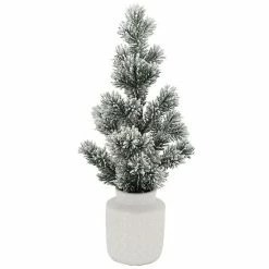 St. Nicholas Square® Flocked Artificial Pine Tree Floor Decor