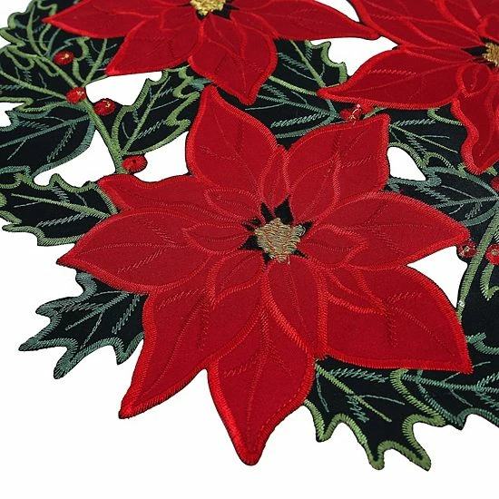 St. Nicholas Square® Cut-Out Poinsettia Placemat 2 St. Nicholas Square® Cut-Out Poinsettia Placemat - Image 2