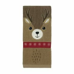 St. Nicholas Square® Reindeer Face Jacquard Hand Towel