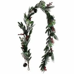St. Nicholas Square® Artificial Red White Berry Garland