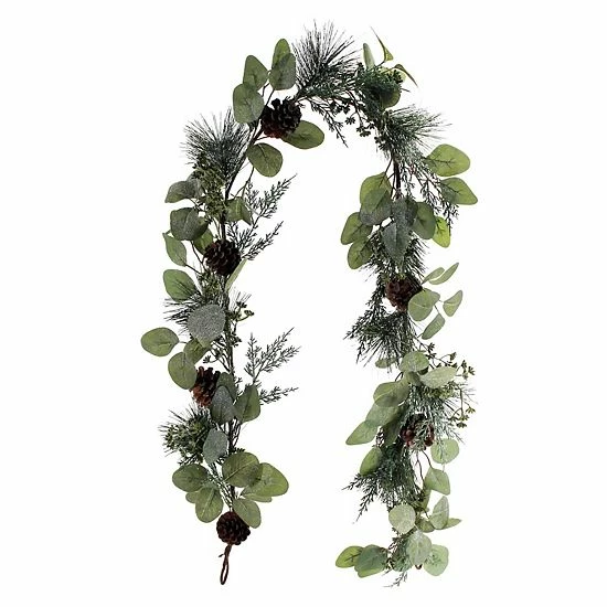 St. Nicholas Square® Pre-Lit Glittering Artificial Greenery Garland 1 St. Nicholas Square® Pre-Lit Glittering Artificial Greenery Garland