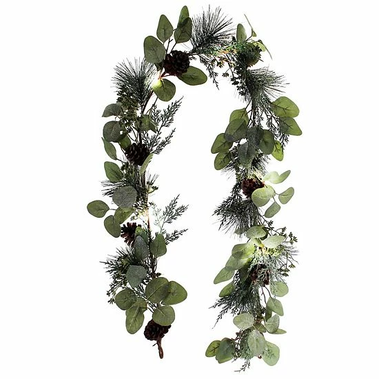 St. Nicholas Square® Pre-Lit Glittering Artificial Greenery Garland 2 St. Nicholas Square® Pre-Lit Glittering Artificial Greenery Garland - Image 2