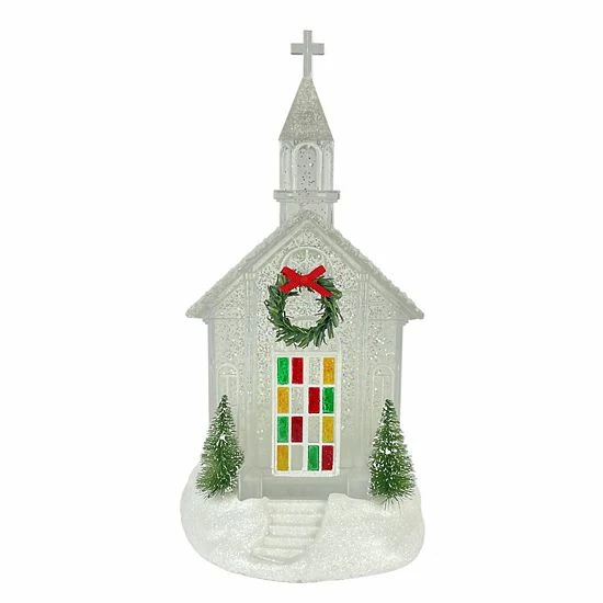 St. Nicholas Square® Shimmer LED Spinning Water Church Table Decor 2 St. Nicholas Square® Shimmer LED Spinning Water Church Table Decor - Image 2