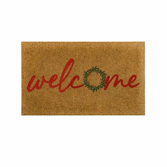 St. Nicholas Square® Holiday Welcome Wreath 18'' X 30'' Doormat 1 St. Nicholas Square® Holiday Welcome Wreath 18'' X 30'' Doormat