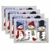 St. Nicholas Square® Snowmen In A Window Quilted Placemat 4-pk.