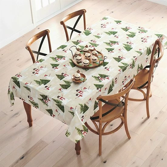St. Nicholas Square® Yuletide Snowman Tablecloth 2 St. Nicholas Square® Yuletide Snowman Tablecloth - Image 2