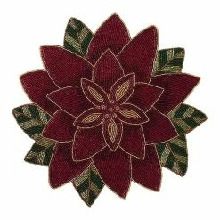 St. Nicholas Square® Beaded Poinsettia Placemat
