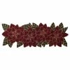 St. Nicholas Square® Beaded Poinsettia Table Runner - 36"