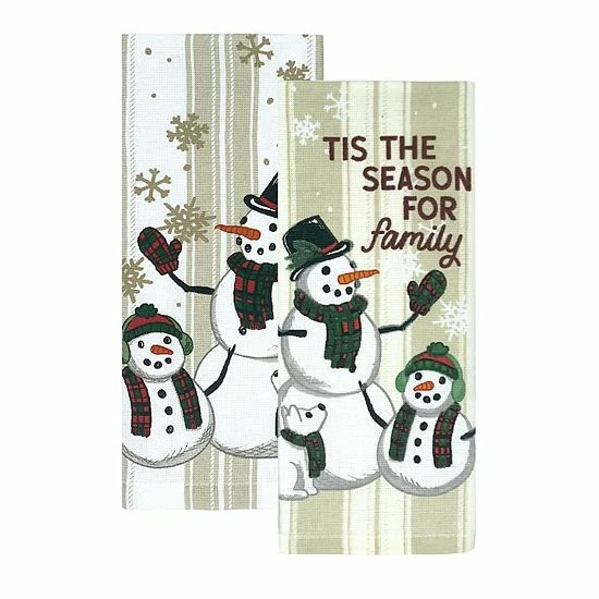 St. Nicholas Square® Snowman Family Kitchen Towel 2-pk. 1 St. Nicholas Square® Snowman Family Kitchen Towel 2-pk.