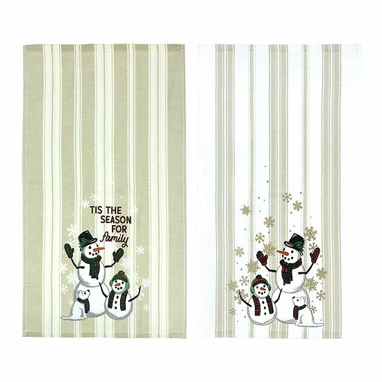 St. Nicholas Square® Snowman Family Kitchen Towel 2-pk. 3 St. Nicholas Square® Snowman Family Kitchen Towel 2-pk. - Image 3