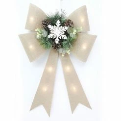 St. Nicholas Square® LED Burlap Bow