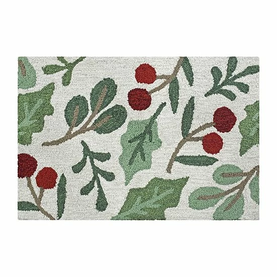 St. Nicholas Square® Holy Berry Hooked 20'' X 30'' Rug 1 St. Nicholas Square® Holy Berry Hooked 20'' X 30'' Rug