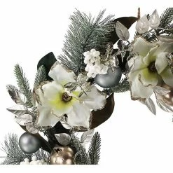 St. Nicholas Square® Gold Finish Artificial Magnolia Wreath -St. Nicholas Square Shop unnamed file 718