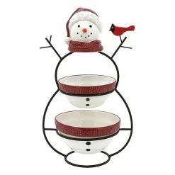 St. Nicholas Square® Yuletide Snowman 2-Tier Server