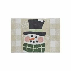St. Nicholas Square® Buffalo Check Snowman Rug