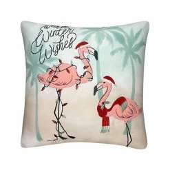 St. Nicholas Square® Holiday Flamingo Throw Pillow