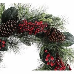 St. Nicholas Square® Artificial Magnolia Holly Berry Wreath 6 St. Nicholas Square® Artificial Magnolia Holly Berry Wreath -St. Nicholas Square Shop unnamed file 763