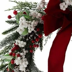 St. Nicholas Square® Artificial White Red Berry Greenery Wreath 8 St. Nicholas Square® Artificial White Red Berry Greenery Wreath -St. Nicholas Square Shop unnamed file 77