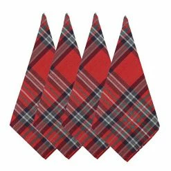 St. Nicholas Square® Tartan Plaid Dinner Napkin 4-pk.