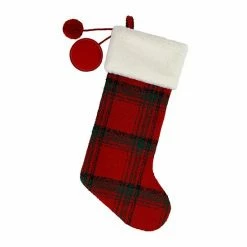 St. Nicholas Square® Plaid Monogram Christmas Stocking -St. Nicholas Square Shop unnamed file 780