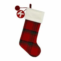 St. Nicholas Square® Plaid Monogram Christmas Stocking -St. Nicholas Square Shop unnamed file 784