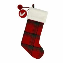 St. Nicholas Square® Plaid Monogram Christmas Stocking -St. Nicholas Square Shop unnamed file 785